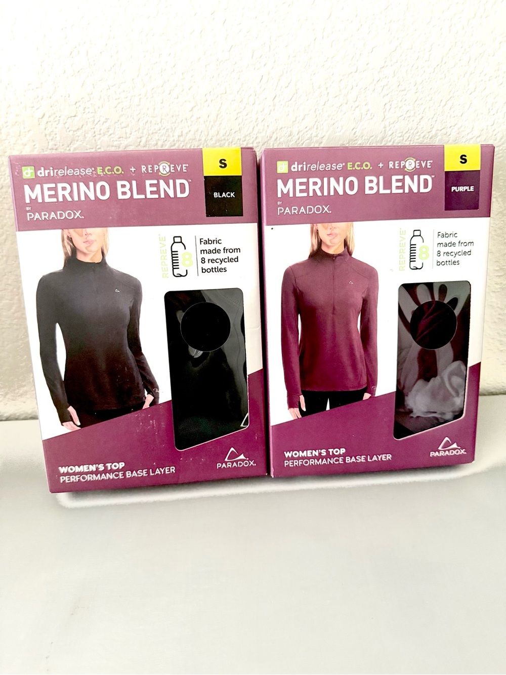 Paradox Merino Blend Women's Cowl/Turtleneck - Black and Purple
